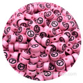 Mehrfarben 4*7 mm großes Friedenszeichen Charme Perlen